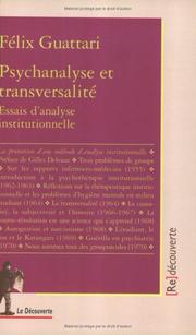 Cover of: Psychanalyse et transversalité : Essai d'analyse institutionnelle