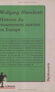 Cover of: Histoire du mouvement ouvrier en Europe