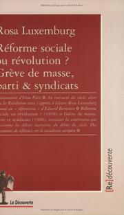 Cover of: Réforme sociale et révolution