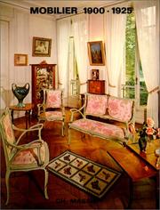 Cover of: Mobilier 1900-1925