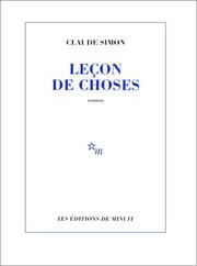 Cover of: Leçon de choses: [roman]