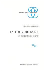 Cover of: La tour de Babil: la fiction du signe