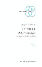 Cover of: La Police des familles by Jacques Donzelot