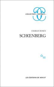 Cover of: Schoenberg
