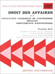 Cover of: Droit des affaires