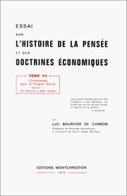 Cover of: Essai sur l'histoire de la pensée et des doctrines économiques.