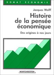 Cover of: Histoire de la pensée économique: des origines à nos jours
