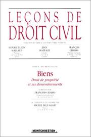 Cover of: Leçons de droit civil