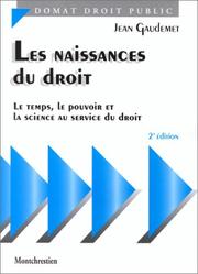 Cover of: Les naissances du droit by Jean Gaudemet