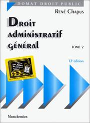 Cover of: Droit administratif général by René Chapus