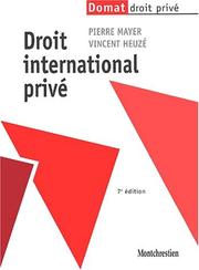 Droit international privé by Mayer