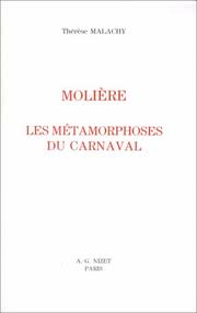 Cover of: Molière: les métamorphoses du carnaval