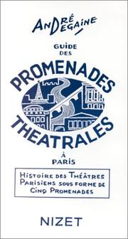 Cover of: Guide des promenades théâtrales à Paris