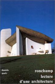 Cover of: Ronchamp: lecture d'une architecture