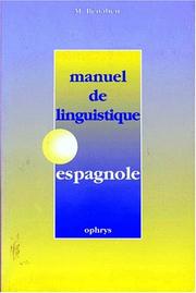 Cover of: Manuel de linguistique espagnole