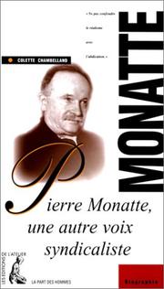 Cover of: Pierre Monatte by Colette Chambelland