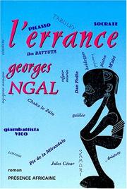 Cover of: errance: roman