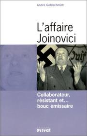 L' affaire Joinovici by André Goldschmidt
