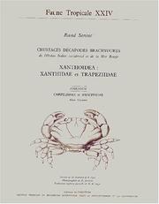 Cover of: Xanthoidea, Xanthidae et Trapeziidae: crustacés décapodes brachyoures de l'océan Indien occidental et de la mer Rouge