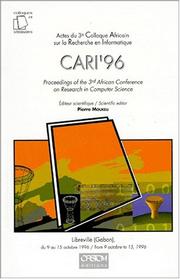 Cover of: CARI '96 by African Conference on Research in Computer Science (3rd 1996 Libreville, Gabon)