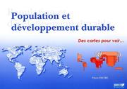 Cover of: Population et développement durable: des cartes pour voir