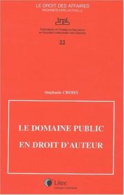 Cover of: Le domaine public en droit d'auteur by Stéphanie Choisy