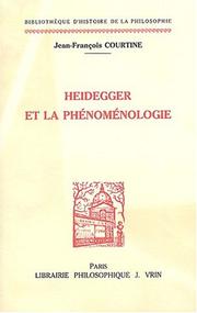Cover of: Heidegger et la phénoménologie