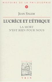 Cover of: Lucrèce et l'éthique by Jean Salem