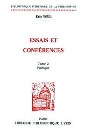 Cover of: Essais et conférences by Eric Weil