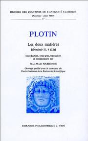 Cover of: Les deux matières: Ennéade II, 4 (12)
