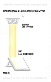 Cover of: Introduction à la philosophie du mythe. by Luc Brisson