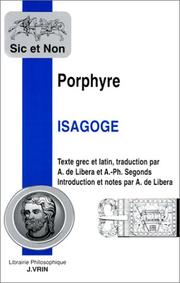 Cover of: Isagoge by Porphyry