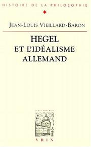 Cover of: Hegel et l'idéalisme allemand