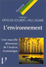 Cover of: L' environnement: une nouvelle dimension de l'analyse économique