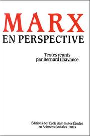 Cover of: Marx en perspective: actes du colloque