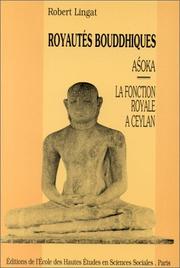 Cover of: Royautés bouddhiques by Robert Lingat