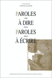 Cover of: Paroles à dire, paroles à écrire by Viviane Alleton