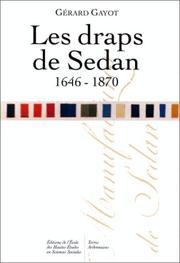 Cover of: Les draps de Sedan by Gérard Gayot