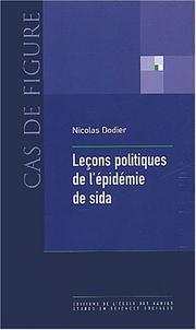 Cover of: Leçons politiques de l'épidémie de sida