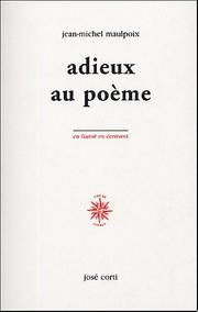 Cover of: Adieux au poème