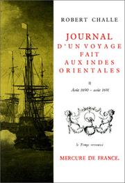 Cover of: Journal d'un voyage fait aux Indes Orientales (1690-1691) by Robert Challes