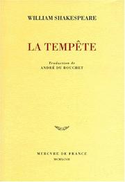 Cover of: La Tempête by William Shakespeare