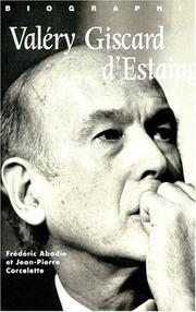 Cover of: Valéry Giscard d'Estaing