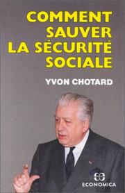 Cover of: Comment sauver la sécurité sociale