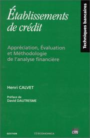 Cover of: Etablissements de crédit by Henri Calvet