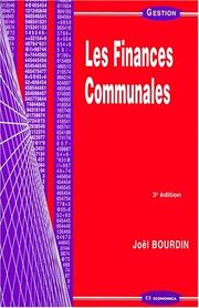 Cover of: Les finances communales