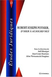 Cover of: Robert-Joseph Pothier: d'hier à aujourd'hui