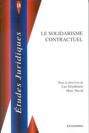 Cover of: Le solidarisme contractuel