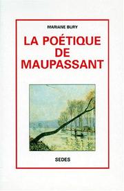 Cover of: La poétique de Maupassant