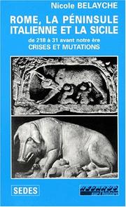 Cover of: Rome, la péninsule italienne et la Sicile: de 218 à 31 avant notre ère : crises et mutations